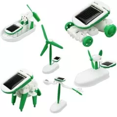 Jucarie robot solar pentru copii, 6 in 1,Gonga® - Verde