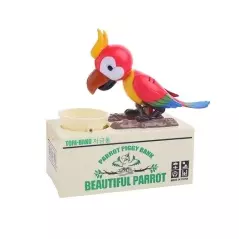 Pusculita interactiva model papagal, automata, rosu