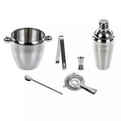 Set pentru cocktail si bauturi, inox, 6 piese, Gonga®