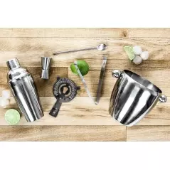Set pentru cocktail si bauturi, inox, 6 piese, Gonga®