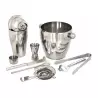 Set pentru cocktail si bauturi, inox, 8 piese, argintiu, Gonga®