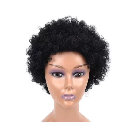 Peruca din par artificial, model afro, negru, Gonga®