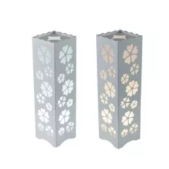 Lampa LED decorativa de birou, model floral, alb,Gonga®
