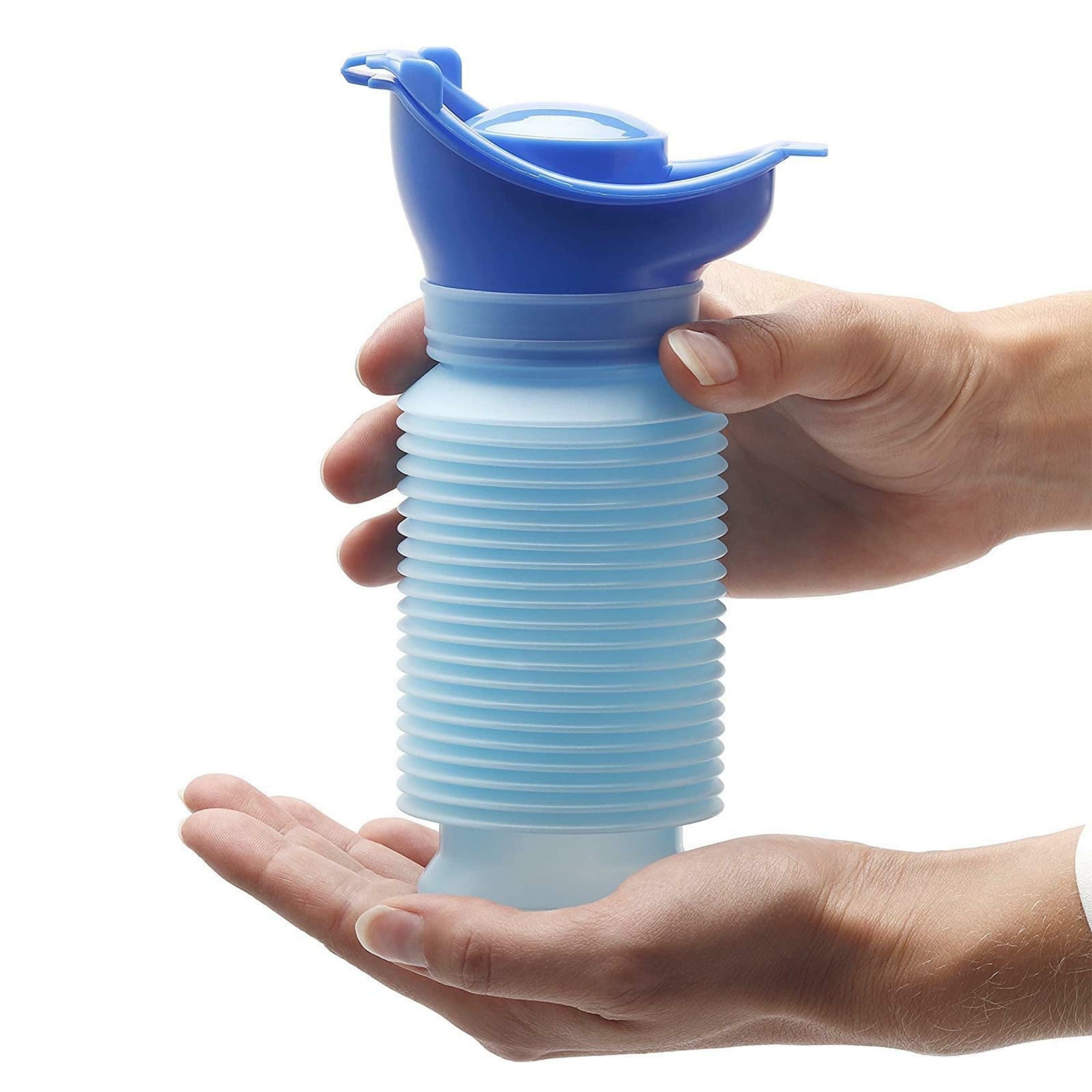 Urinar portabil retractabil cu capac, reutilizabil, unisex, 750 ml, pentru exterior și camping, PP, Gonga® 2