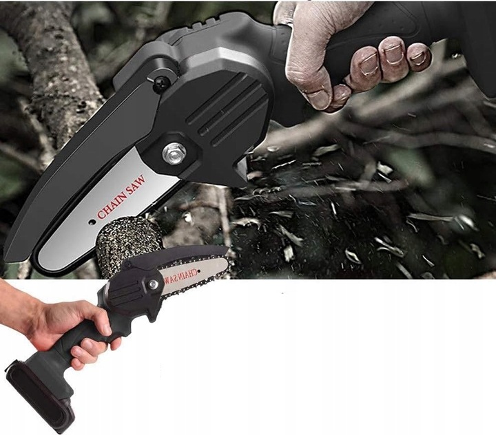 Drujba/mini-fierastrau electric cu lant de 4", cu baterie reincarcabila de 21V, Gonga® 1 mini fierastrau%20electric%20cu%20lant1